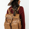 Figure It Out Faux Leather Backpack In Brown Image - 1