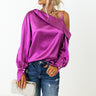 Date Night Ready Satin Top In Orchid Image - 1