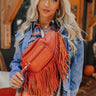 Trip Of My Life Fringe Fanny Pack In Pumpkin Image - 1