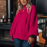Full Of Warmth Tunic Sweater In Hot Pink Curves Image - 1