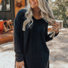 Bonfire Date Waffle Knit Tunic In Black Image - 1