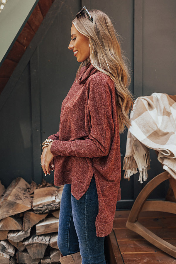 Senorita Snuggles Shift Sweater In Wine Image - 5