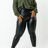 Changing Seasons Faux Leather High Waist Legging In Black Curves Image - 1