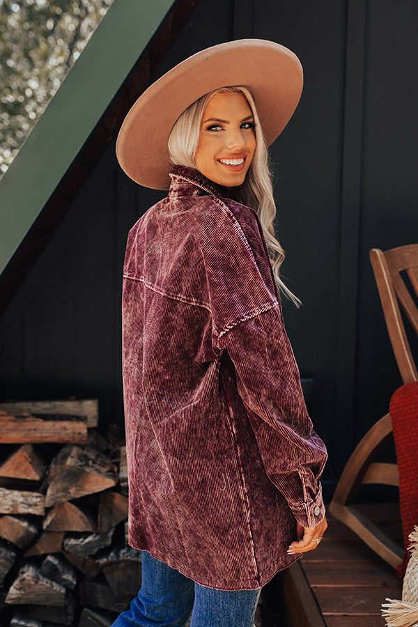 Sugar And Cider Corduroy Jacket In Purple • Impressions Online Boutique