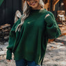 Full Of Warmth Tunic Sweater In Army Green Image - 1