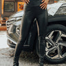 The Jora Faux Leather High Waist Legging In Black Image - 1