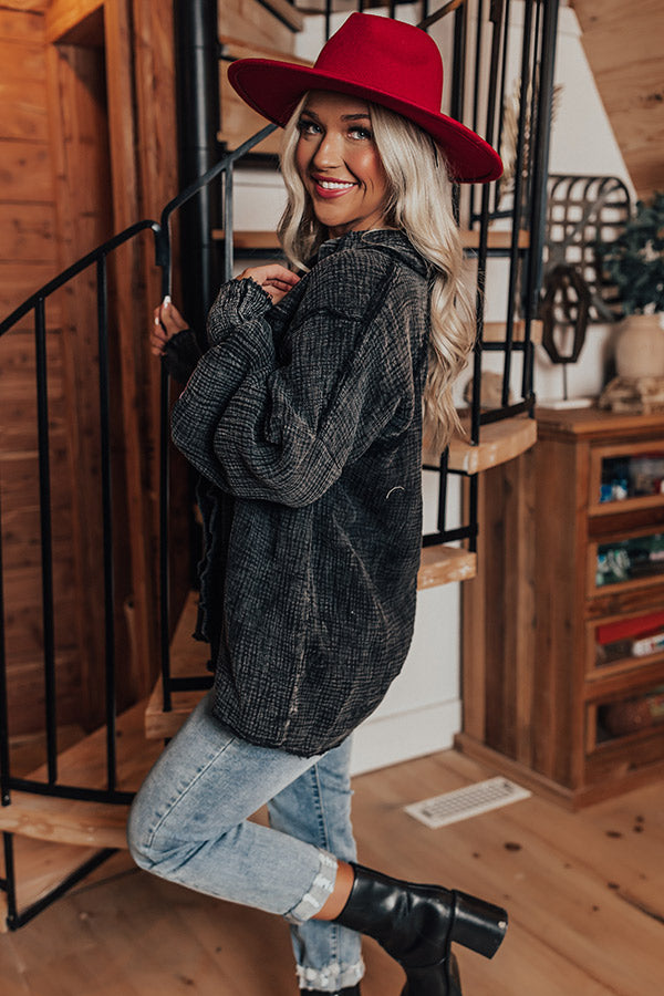 Autumn Brunch Button Up In Vintage Black Image - 1