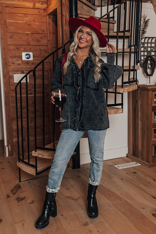 Autumn Brunch Button Up In Vintage Black Image - 1