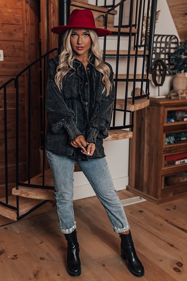 Autumn Brunch Button Up In Vintage Black Image - 1