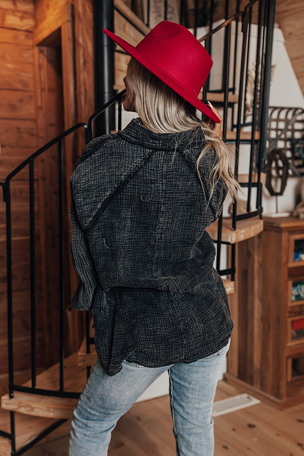 Autumn Brunch Button Up In Vintage Black Image - 1