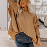 Let It Be Shift Top In Khaki Curves Image - 1