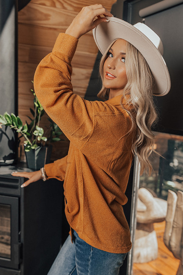 Pumpkin Spice Please Knit Button Up Image - 4