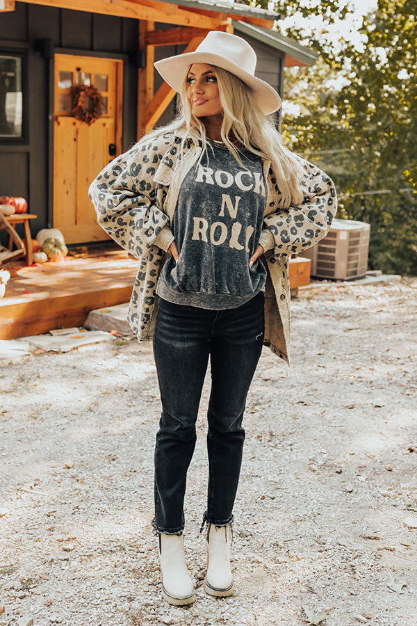 Rock N Roll Mineral Wash Sweatshirt Image - 2