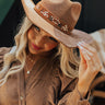 Small Town Talks Faux Suede Fedora In Mocha Image - 1