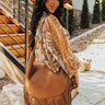 No Hesitation Faux Leather Fringe Tote In Camel Image - 1