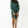 Whirl The Night Away Wrap Dress In Hunter Green Image - 1