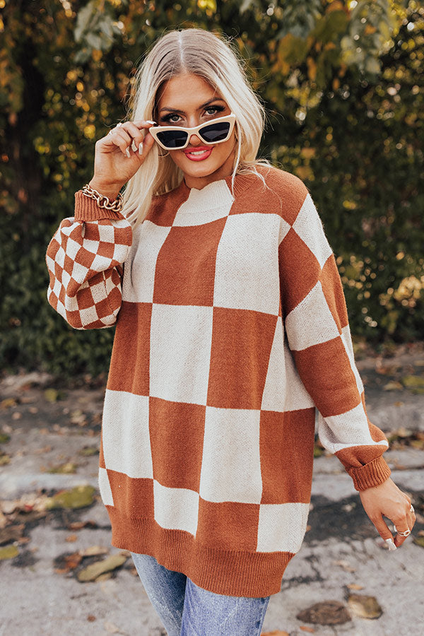 Driving North Checkered Sweater Image - 4