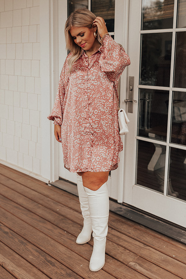 Small Town Talks Leopard Shift Dress Curves Image - 1