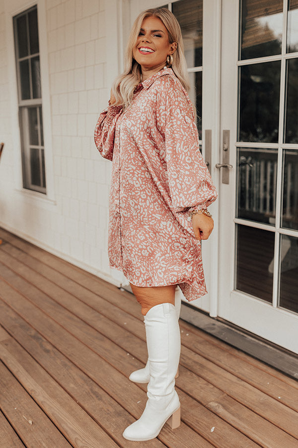 Small Town Talks Leopard Shift Dress Curves Image - 3