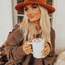 Autumn Sweetheart Knit Fedora In Rust Image - 1