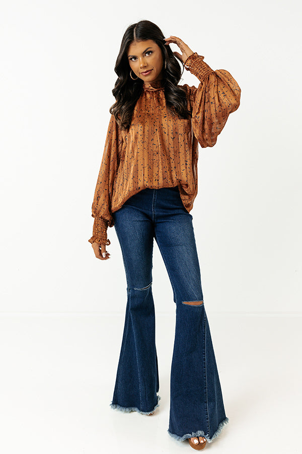 Forever Chic Shift Top In Cinnamon Image - 2