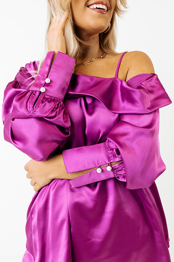 Date Night Ready Satin Top In Orchid Curves Image - 5