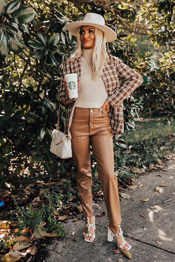 The Kaeli High Waist Faux Leather Pants Image - 4