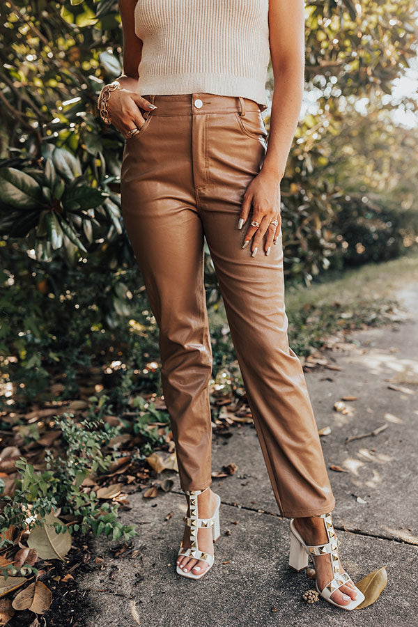 The Kaeli High Waist Faux Leather Pants Image - 2