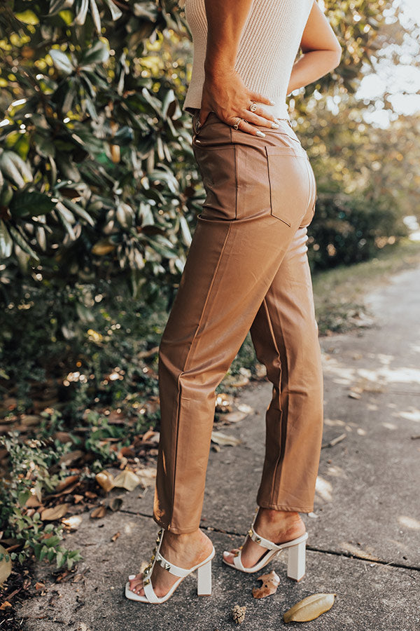 The Kaeli High Waist Faux Leather Pants Image - 3