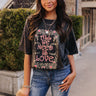 All We Need Is Love Distressed Graphic Tee Image - 1