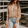 Rooftop Soiree Velvet Burnout Top In Iced Latte Image - 1