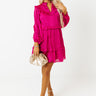 Wishing For Wine Dress In Hot Pink Image - 1
