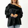 Date Night Ready Satin Top In Black Curves Image - 1