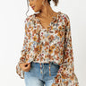 Pumpkin Swirl Floral Shift Top Image - 1