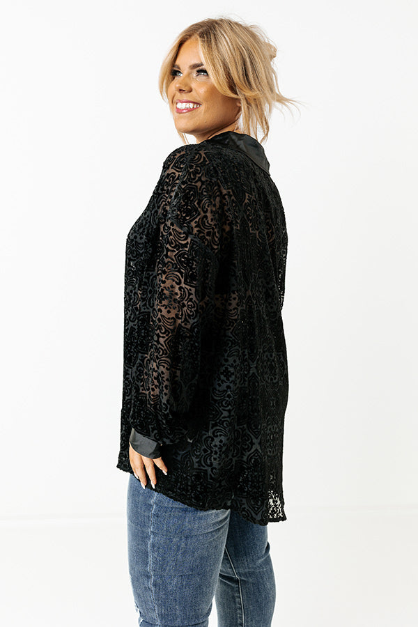 All Day Divine Velvet Burnout Top