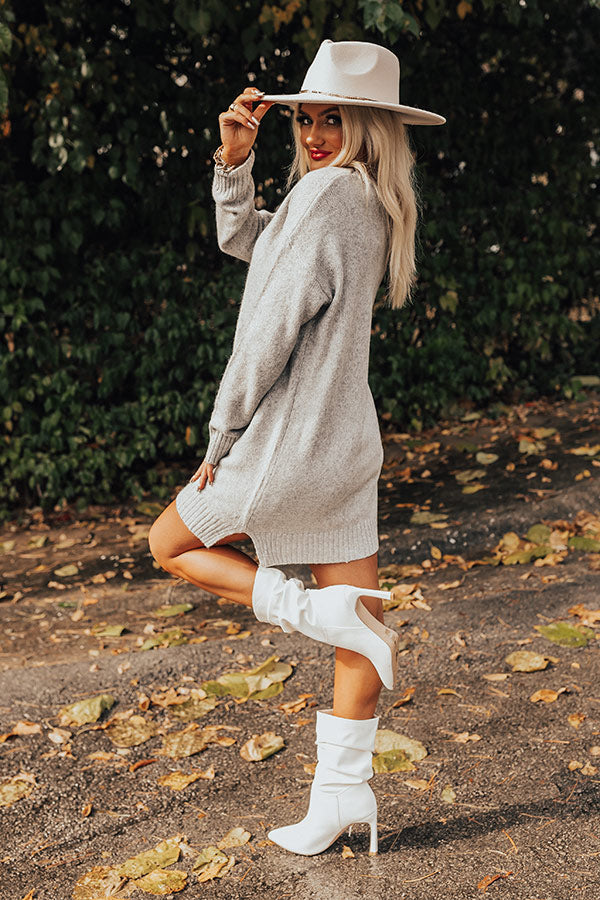 Very Chilly Sweater Dress In Grey Image - 3