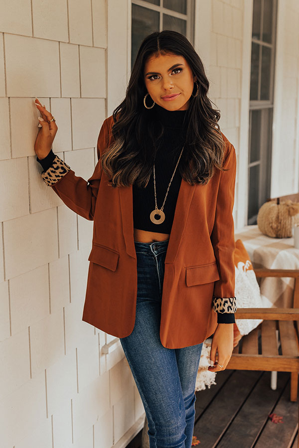 Making PR Moves Blazer In Camel Image - 2