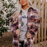 Cozy Cabin Vibes Plaid Jacket In Navy Image - 1
