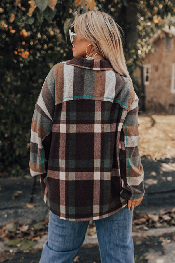 Scenic Hike Plaid Jacket Curves Image - 5