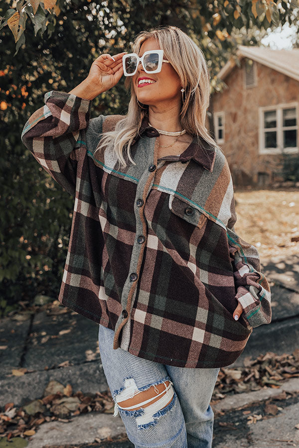 Scenic Hike Plaid Jacket Curves Image - 1