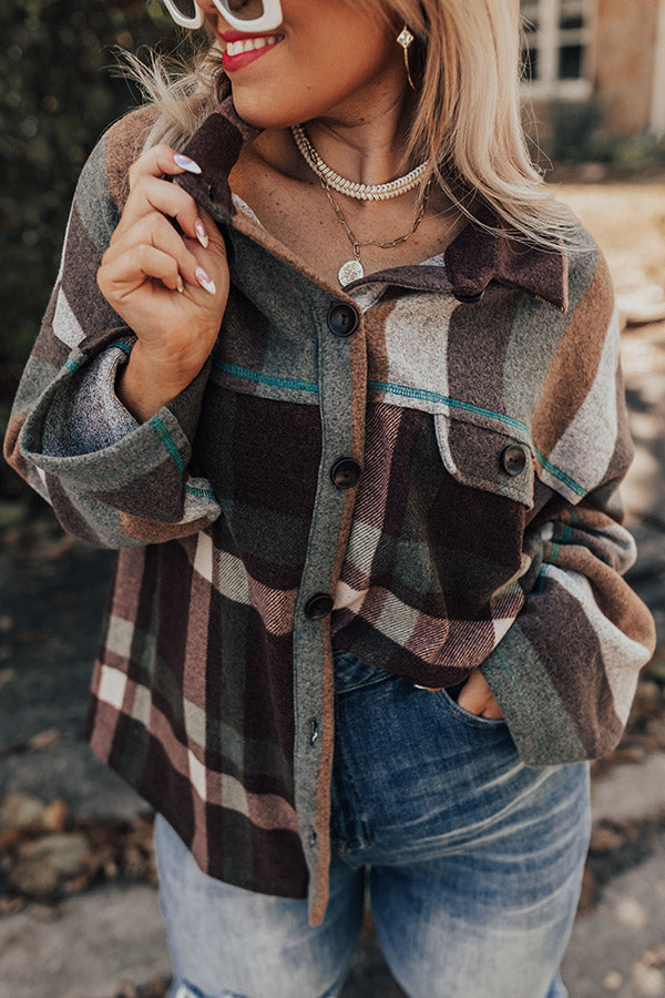 Scenic Hike Plaid Jacket Curves Image - 4