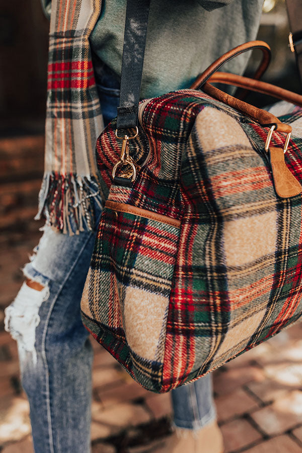 Pack Up and Travel Plaid Weekend Tote Image - 5