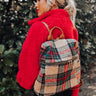 Weekend Trip Travels Plaid Backpack Image - 1