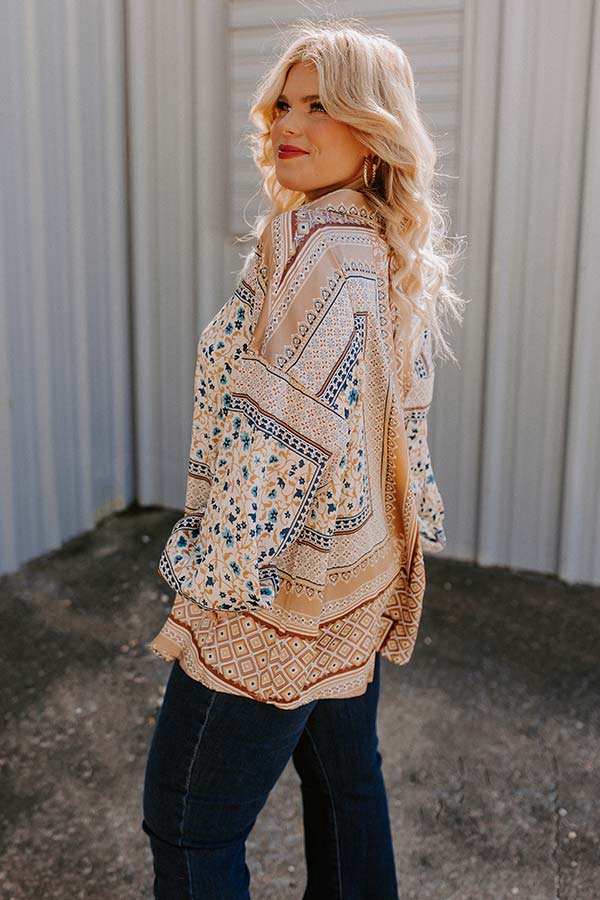 Dig Deep Down Button Up In Iced Latte Curves Image - 4