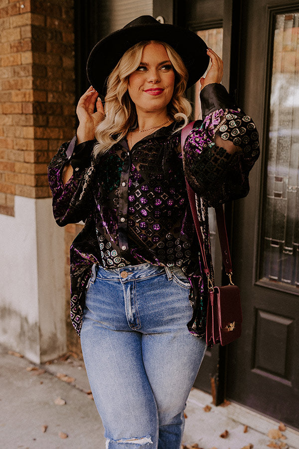 Tried And True Velvet Button Up Curves