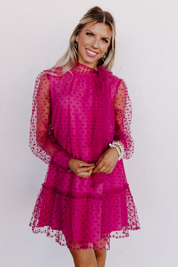 First Kiss Dreaming Dress In Fuchsia Image - 4