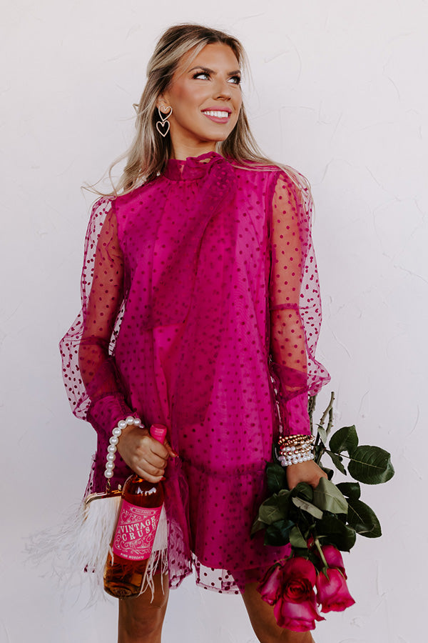 First Kiss Dreaming Dress In Fuchsia Image - 2