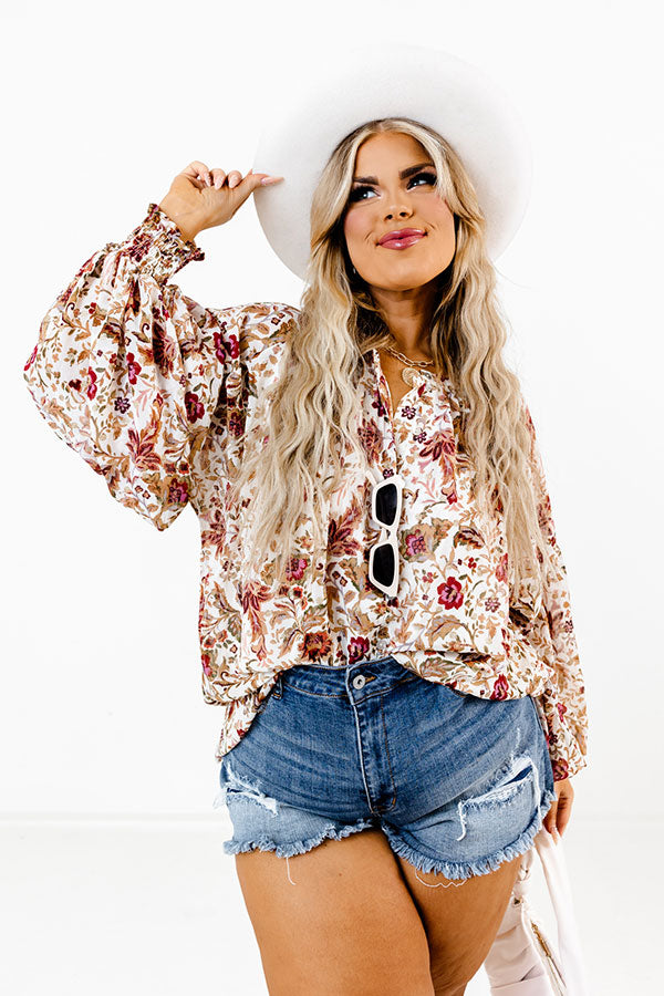 Style Statement Floral Top Curves
