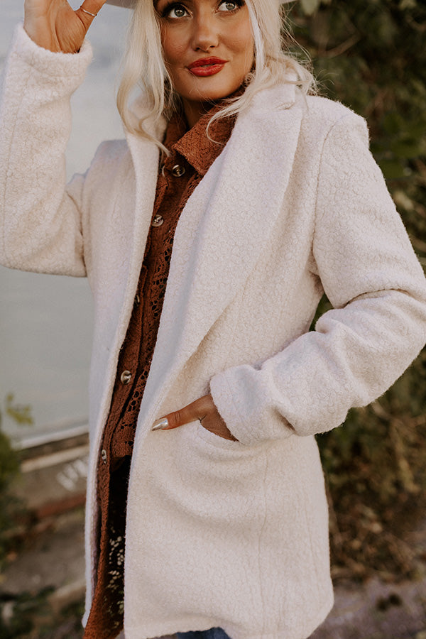 Escape The Chill Sherpa Coat In Cream Image - 5