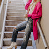 Fall Retreat Cardigan In Hot Pink Image - 1